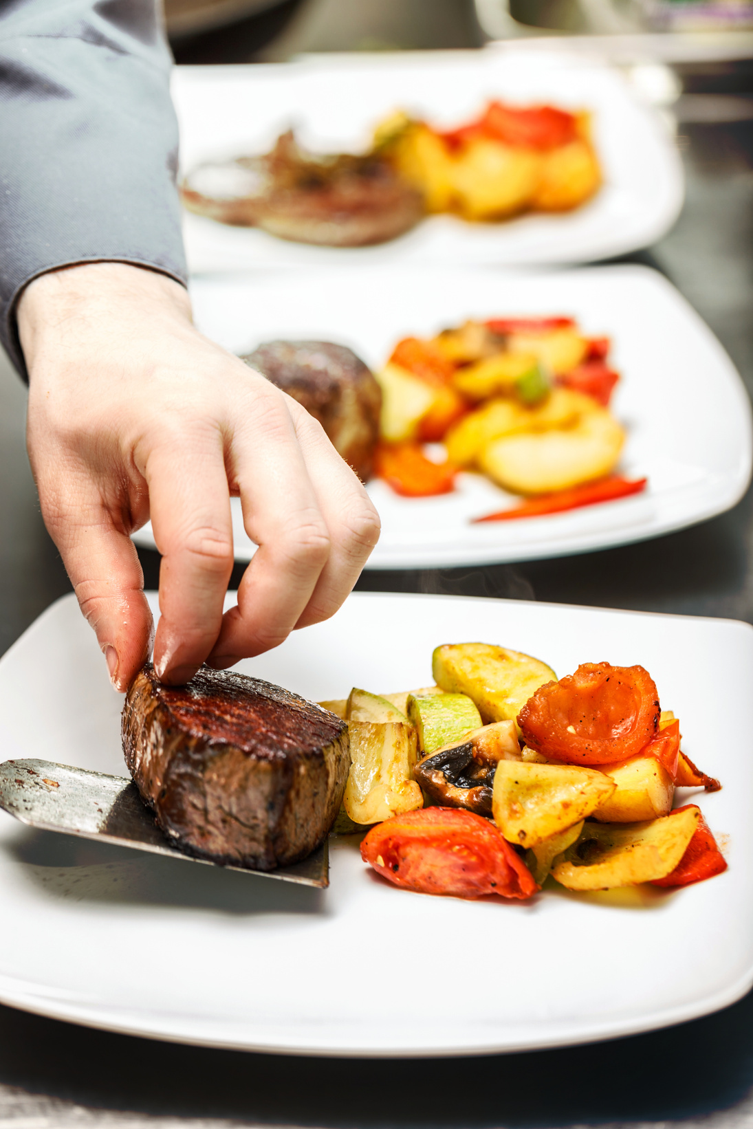 Chef Making Dinner Dish