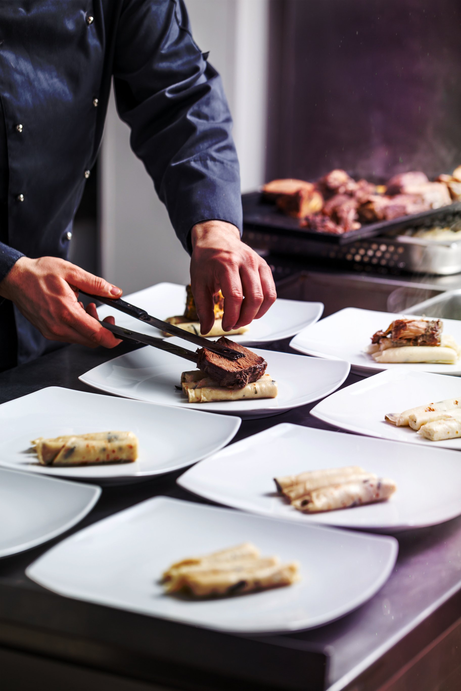 Chef cooking for dinner